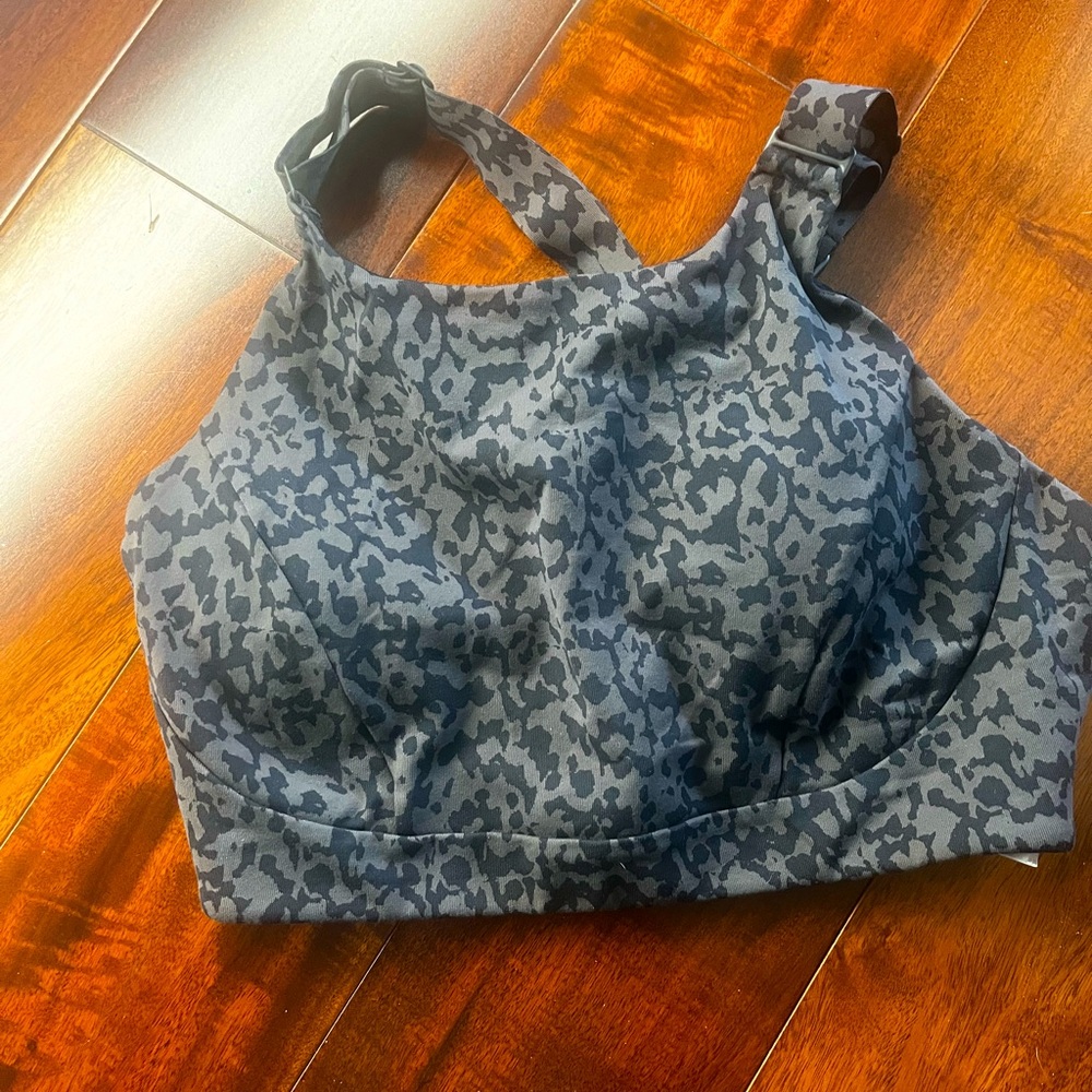 Prana Chakara support bra, size small, black and grey print